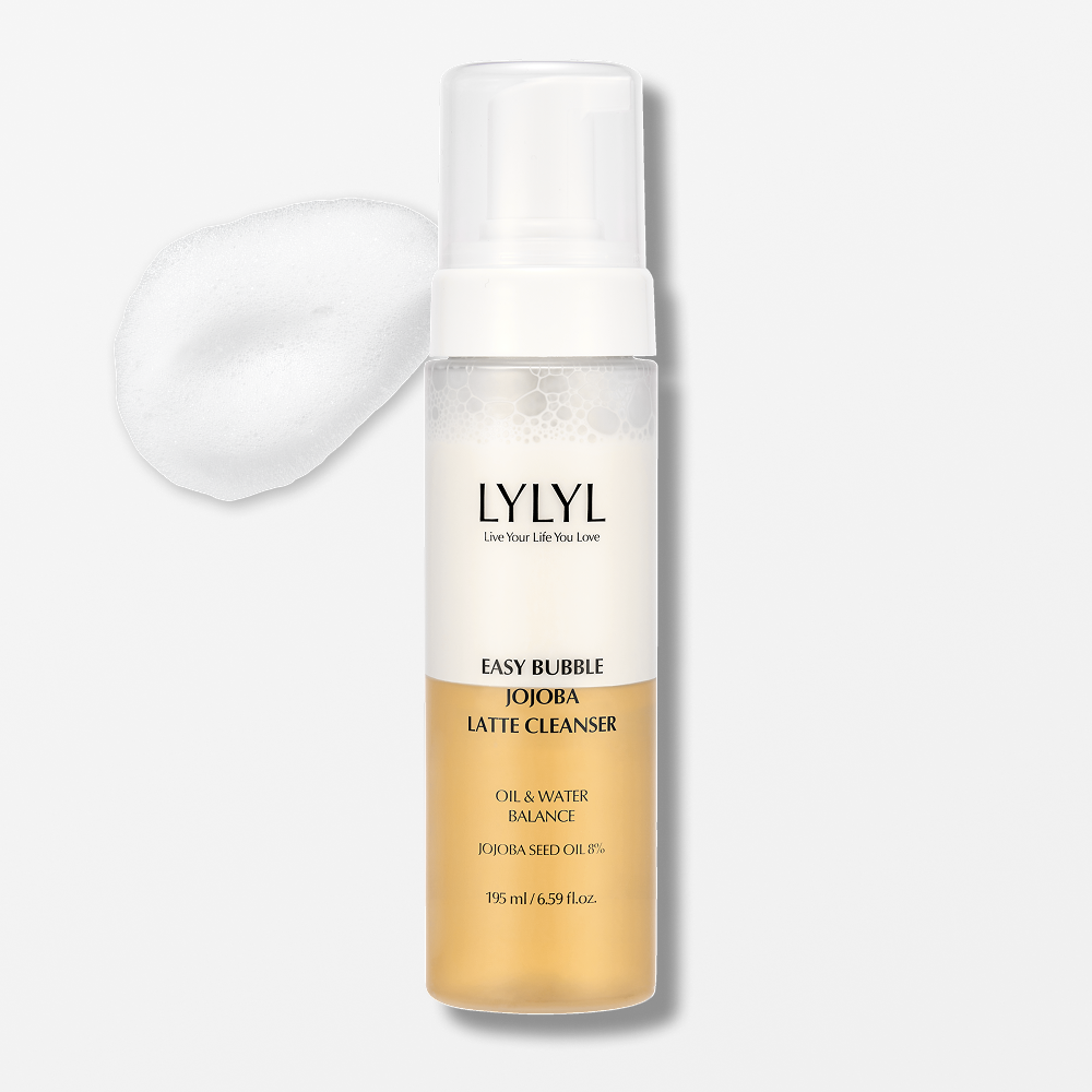 LYLYL 릴릴 이지버블 약산성 호호바 라떼 오일폼 2중 클렌저, 1개, 195ml 상세 이미지 1