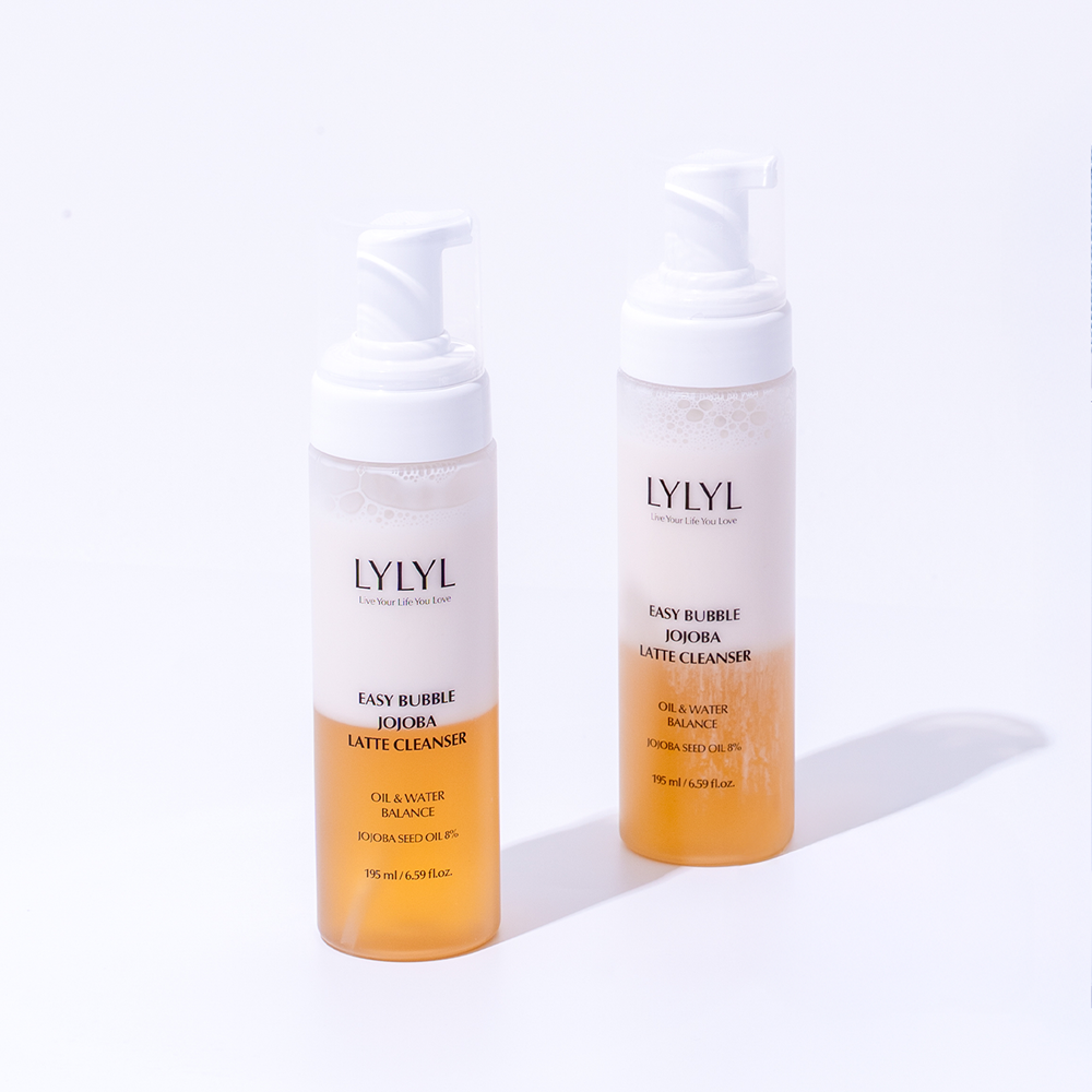 LYLYL 릴릴 이지버블 약산성 호호바 라떼 오일폼 2중 클렌저, 1개, 195ml 상세 이미지 2