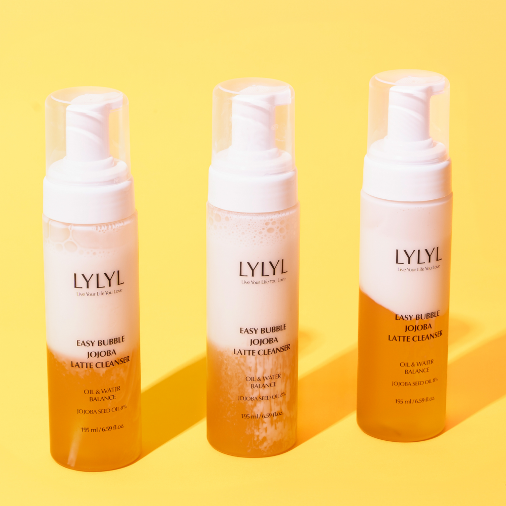 LYLYL 릴릴 이지버블 약산성 호호바 라떼 오일폼 2중 클렌저, 1개, 195ml 상세 이미지 1