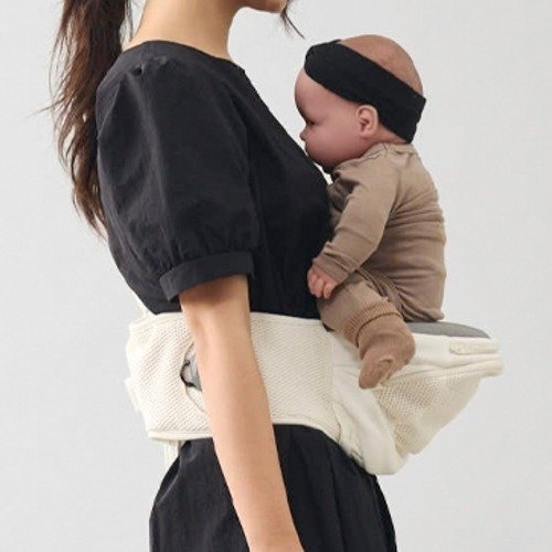 아이엔젤 올인원 닥터다이얼 폴드 에어 힙시트 아기띠, 아이보리 상세 이미지 1