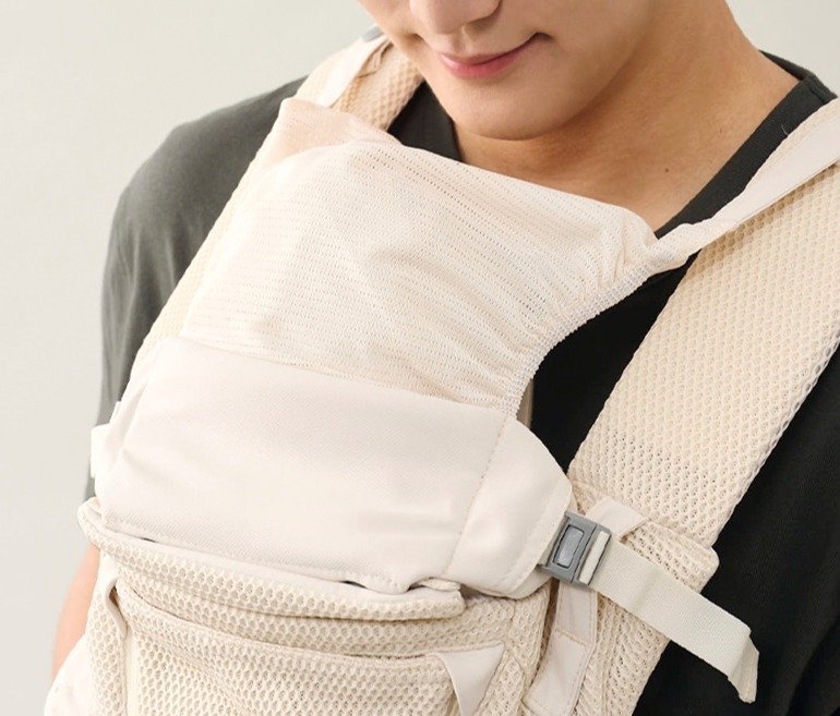 아이엔젤 올인원 닥터다이얼 폴드 에어 힙시트 아기띠, 아이보리 상세 이미지 2