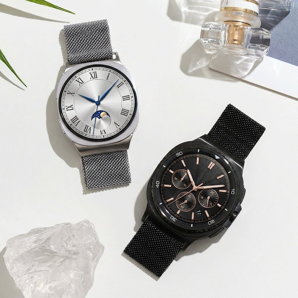 갤럭시워치8 스트랩 밀레니즈 루프 갤워치8 클래식 메탈 마그네틱 자석 밴드 시계줄 호환 상세 이미지 1