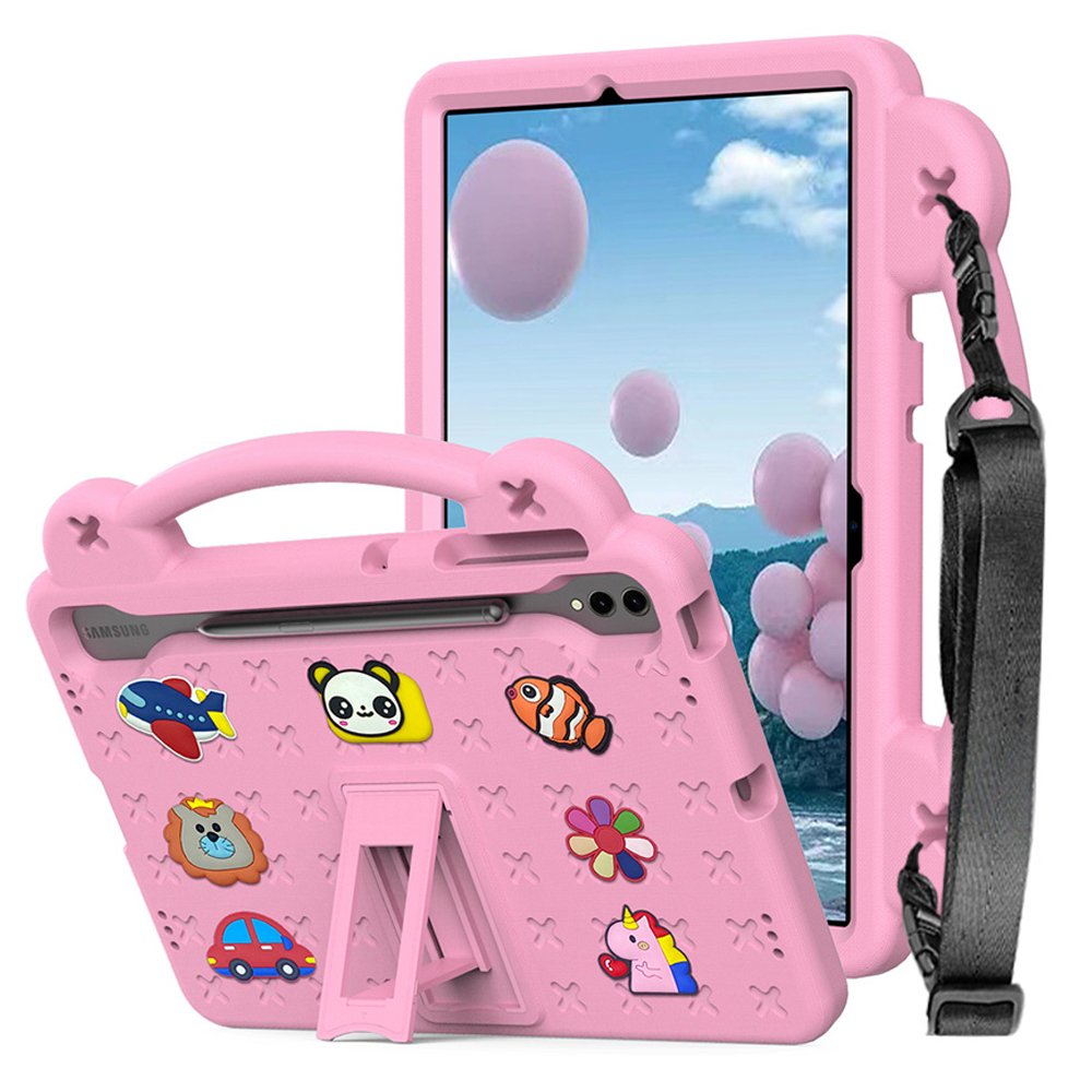 갤럭시탭 S9 FE 플러스 케이스 범퍼 유아 키즈 에바폼 애니멀비츠 핑크, 탭 S9 FE+/S9+ 상세 이미지 1