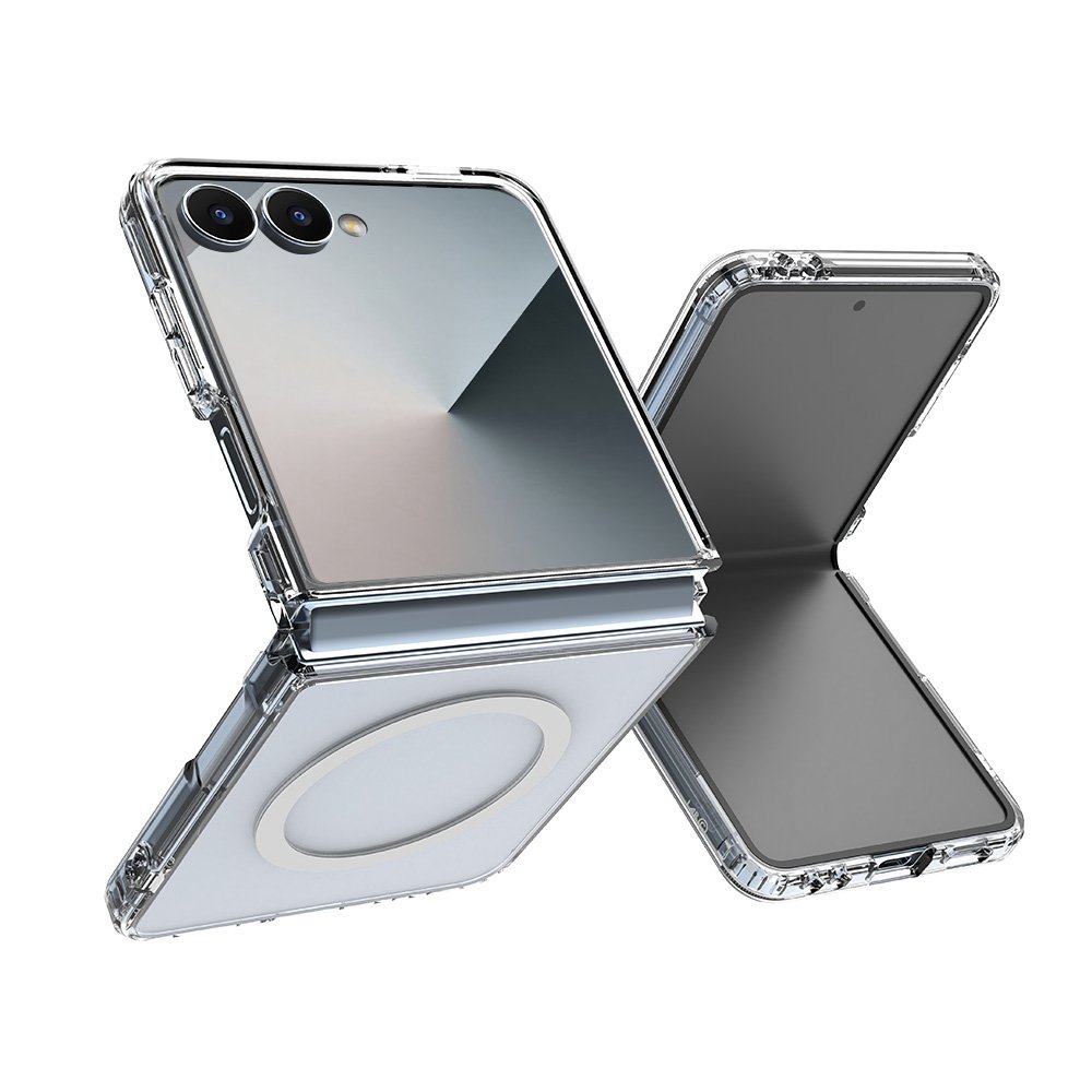 랩씨 맥세이프 마그넷 케이스 최강 2배 자력 변색 방지 클리어 투명, 갤럭시Z 플립7 상세 이미지 2