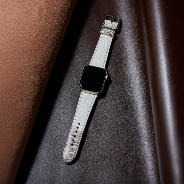 애플워치 갤럭시워치 리얼 악어가죽 스트랩 밴드 10 9 8 SE 울트라2 상세 이미지 2