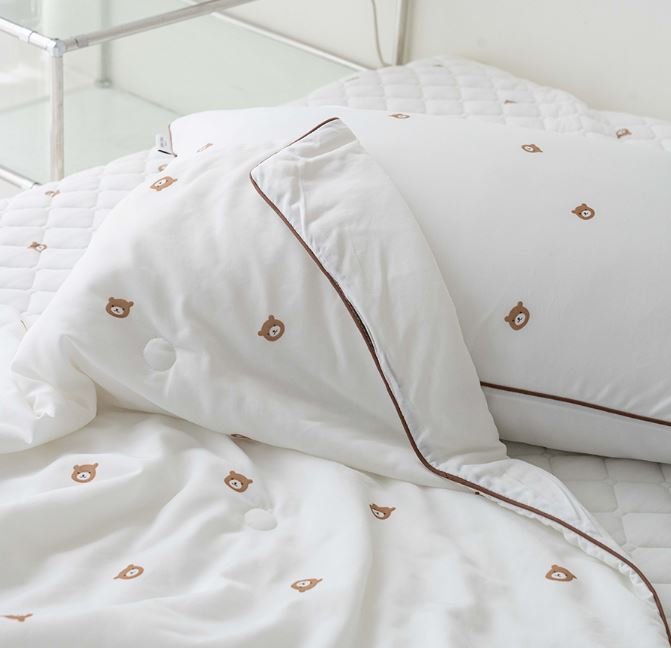 송화침장 키즈 어린이 쿨링 여름 냉감 이불세트 캐릭터 곰돌이 이불세트 상세 이미지 1