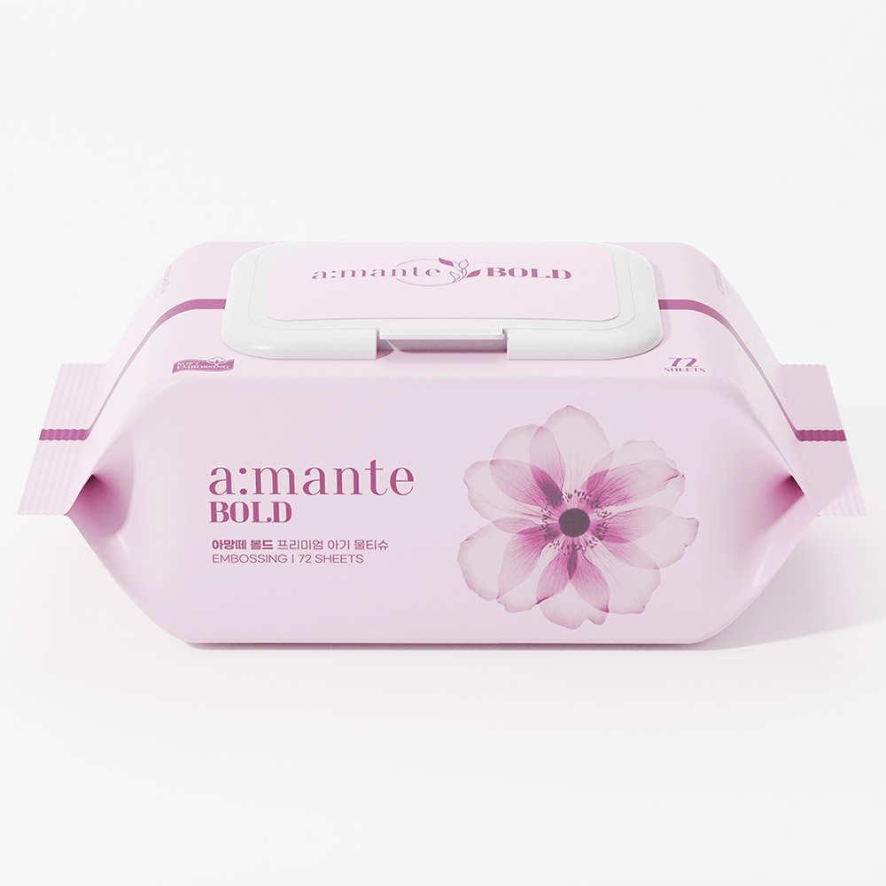 아망떼 볼드 두꺼운 고평량 물티슈 대용량 도톰한 엠보싱 아기물티슈 캡형 72매, 10개 상세 이미지 2