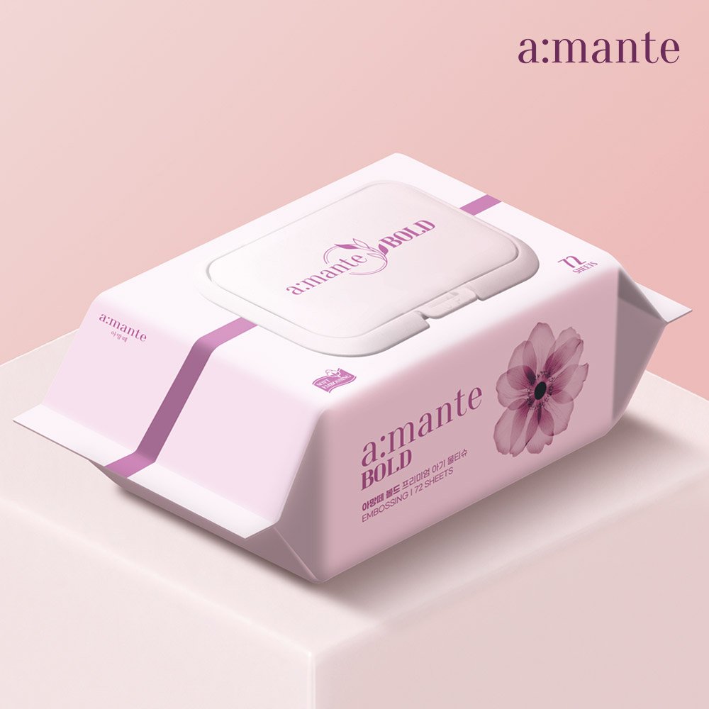 아망떼 볼드 두꺼운 고평량 물티슈 대용량 도톰한 엠보싱 아기물티슈 캡형 72매, 10개 상세 이미지 1