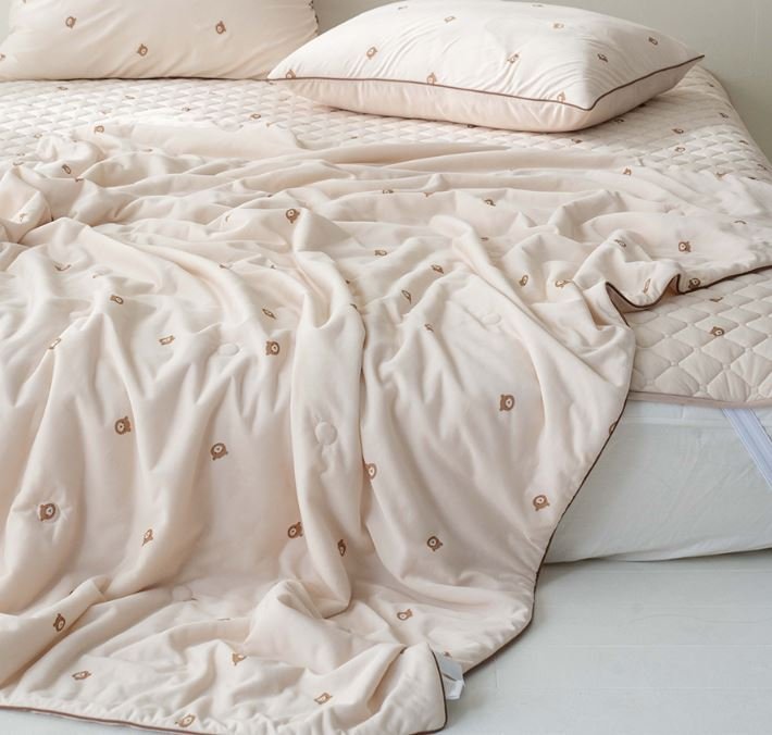 송화침장 키즈 어린이 쿨링 여름 냉감 이불세트 캐릭터 곰돌이 이불세트 상세 이미지 1