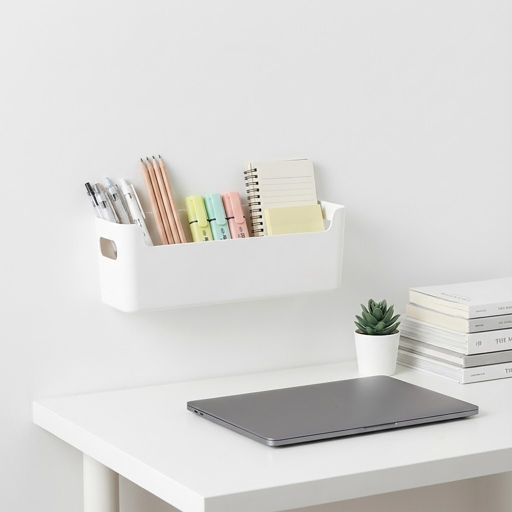 무타공 벽걸이 수납함 1+1 다용도 붙이는 소품 정리함 상세 이미지 2