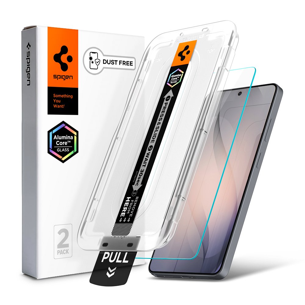 먼지 없는 슈피겐 갤럭시 고투명 강화유리 액정필름 글라스tR 이지핏 갤럭시S26 울트라, 2매입 상세 이미지 1