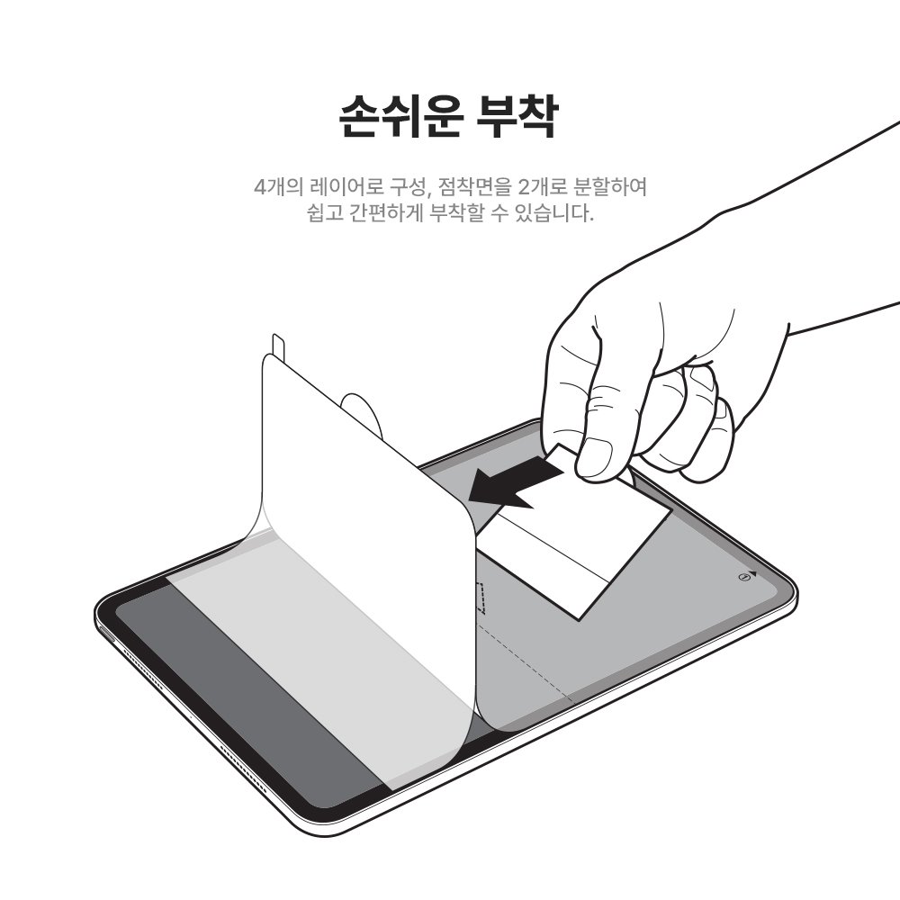랩씨 리얼 AR 필름 저반사 초고화질 액정보호필름 아이패드 프로 28.2cm(11인치) M4 5세대, 1매입 상세 이미지 2