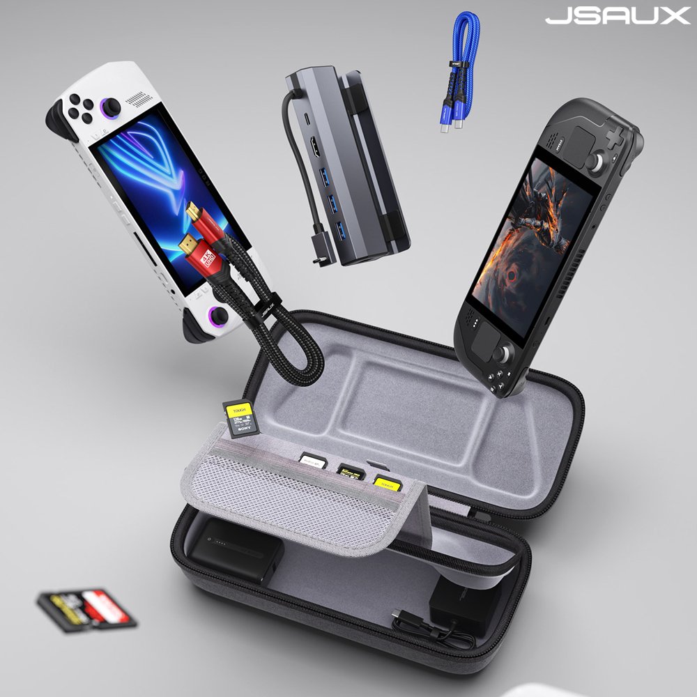 닌텐도 스위치2 케이스 JSAUX 올인원 파우치 3세대 스팀덱 PS포탈 호환 상세 이미지 1