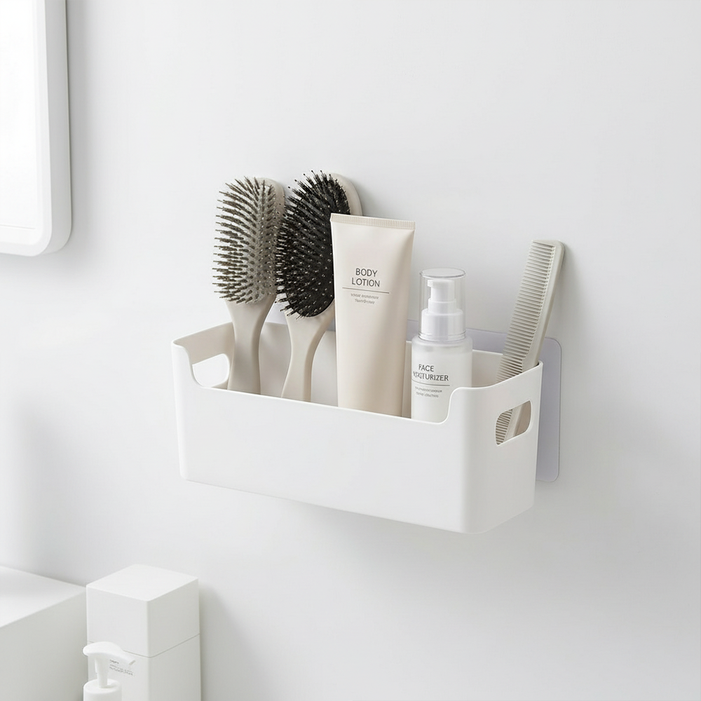 무타공 벽걸이 수납함 1+1 다용도 붙이는 소품 정리함 상세 이미지 1