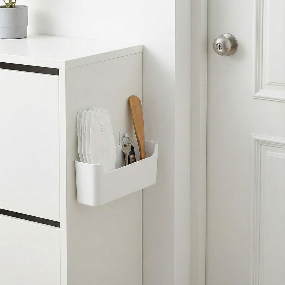 무타공 벽걸이 수납함 1+1 다용도 붙이는 소품 정리함 상세 이미지 2