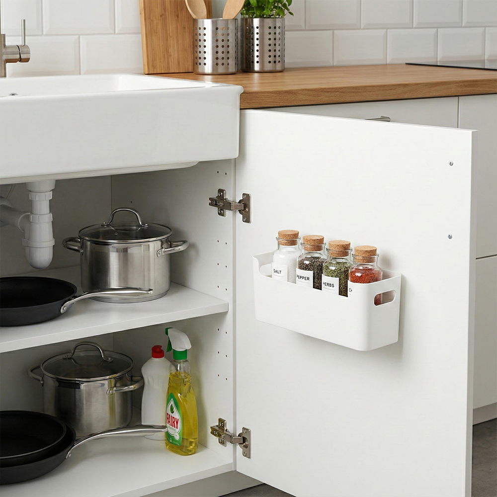 무타공 벽걸이 수납함 1+1 다용도 붙이는 소품 정리함 상세 이미지 2