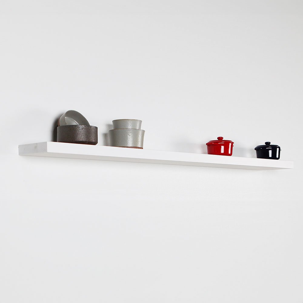 무지주 벽선반 원목 나무 벽걸이선반 인테리어 600x200, 1단, 화이트워시 상세 이미지 1