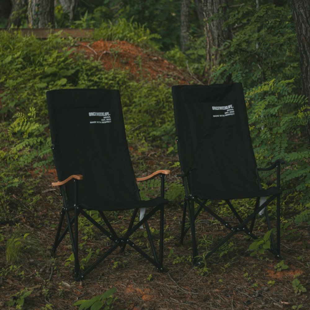 원스위크라이프 캠핑 접이식 경량 롱 릴렉스 체어 특대, 블랙프레임 / 버건디, 1개 상세 이미지 2