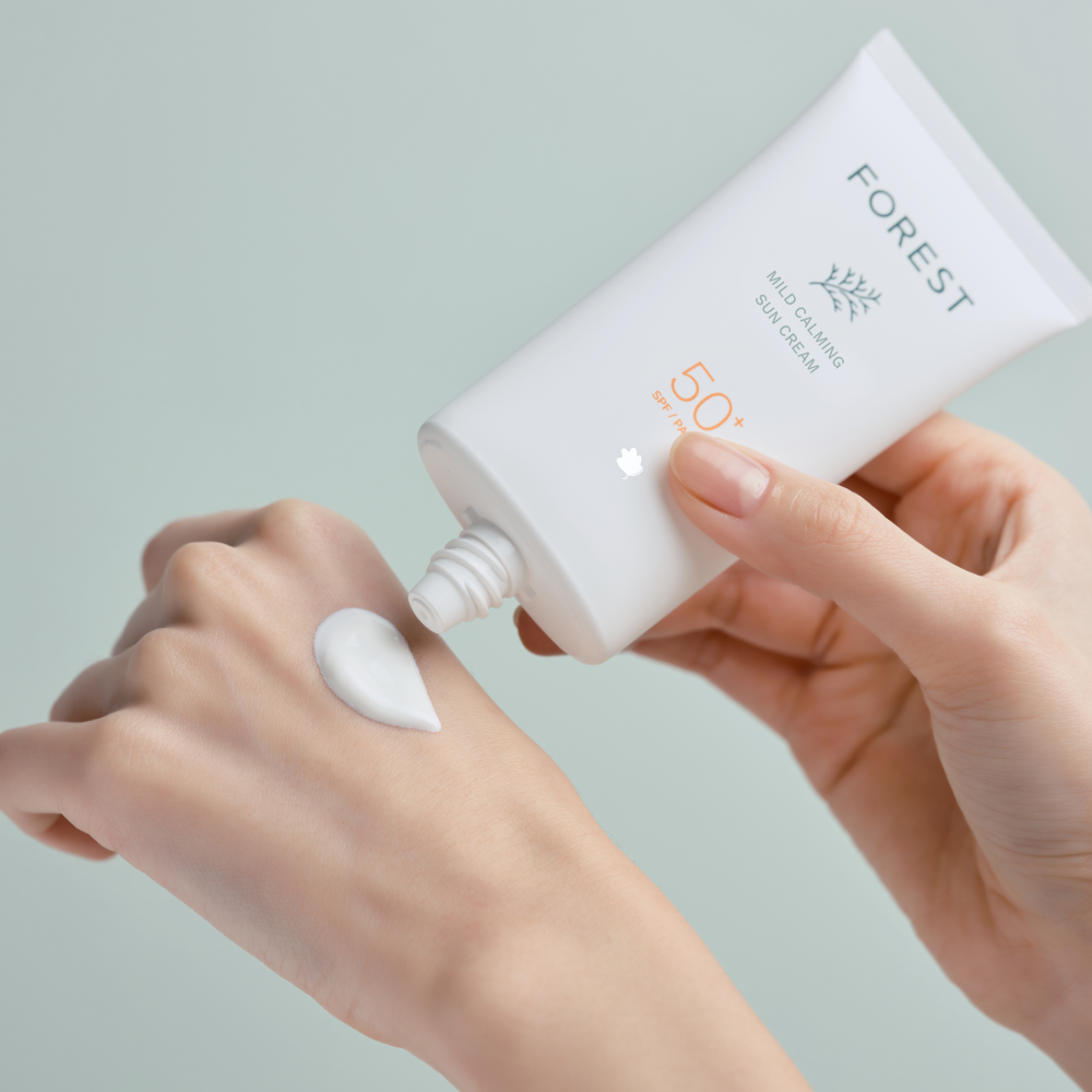 포레스트 비건 마일드 카밍 선크림 80ml(SPF50+) 대용량 / 무기자차/ 톤업선크림 상세 이미지 2
