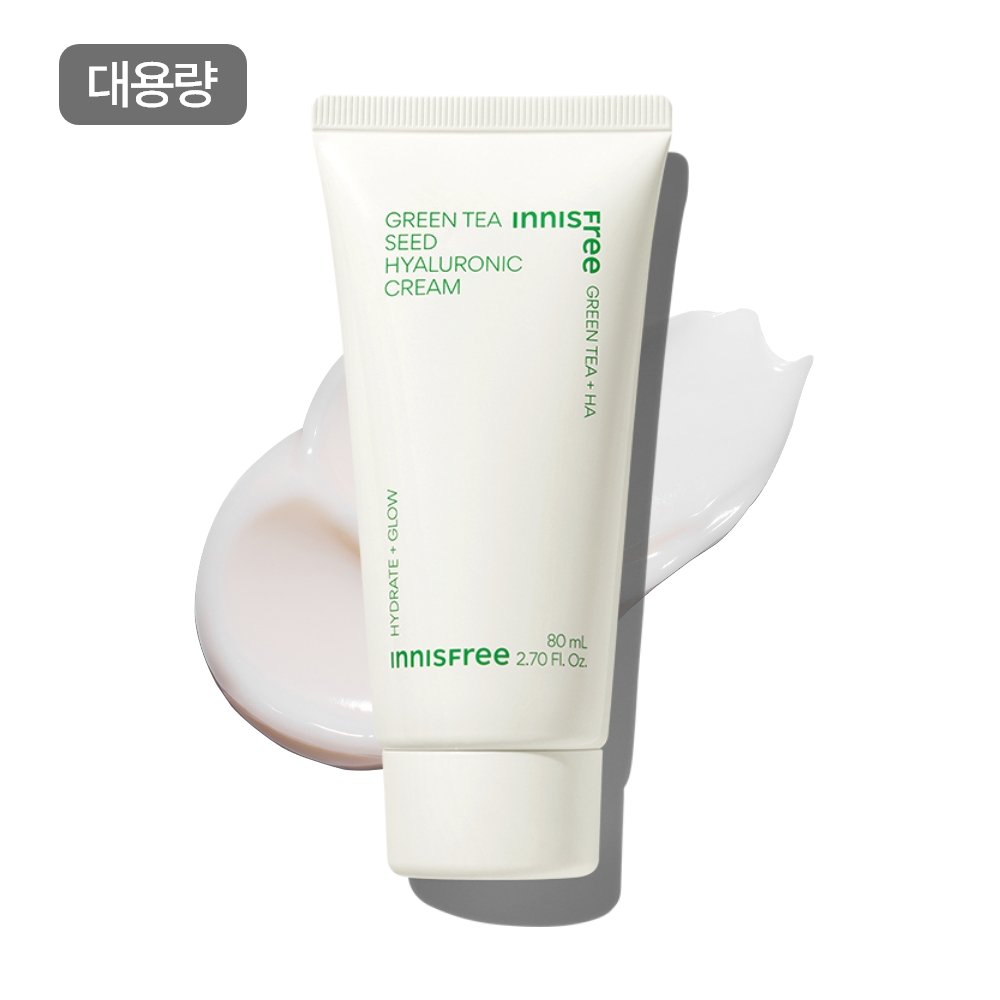 이니스프리 그린티 씨드 히알루론산 수분크림 / 진정 보습 속건조 화잘먹 80ml, 3개 상세 이미지 2