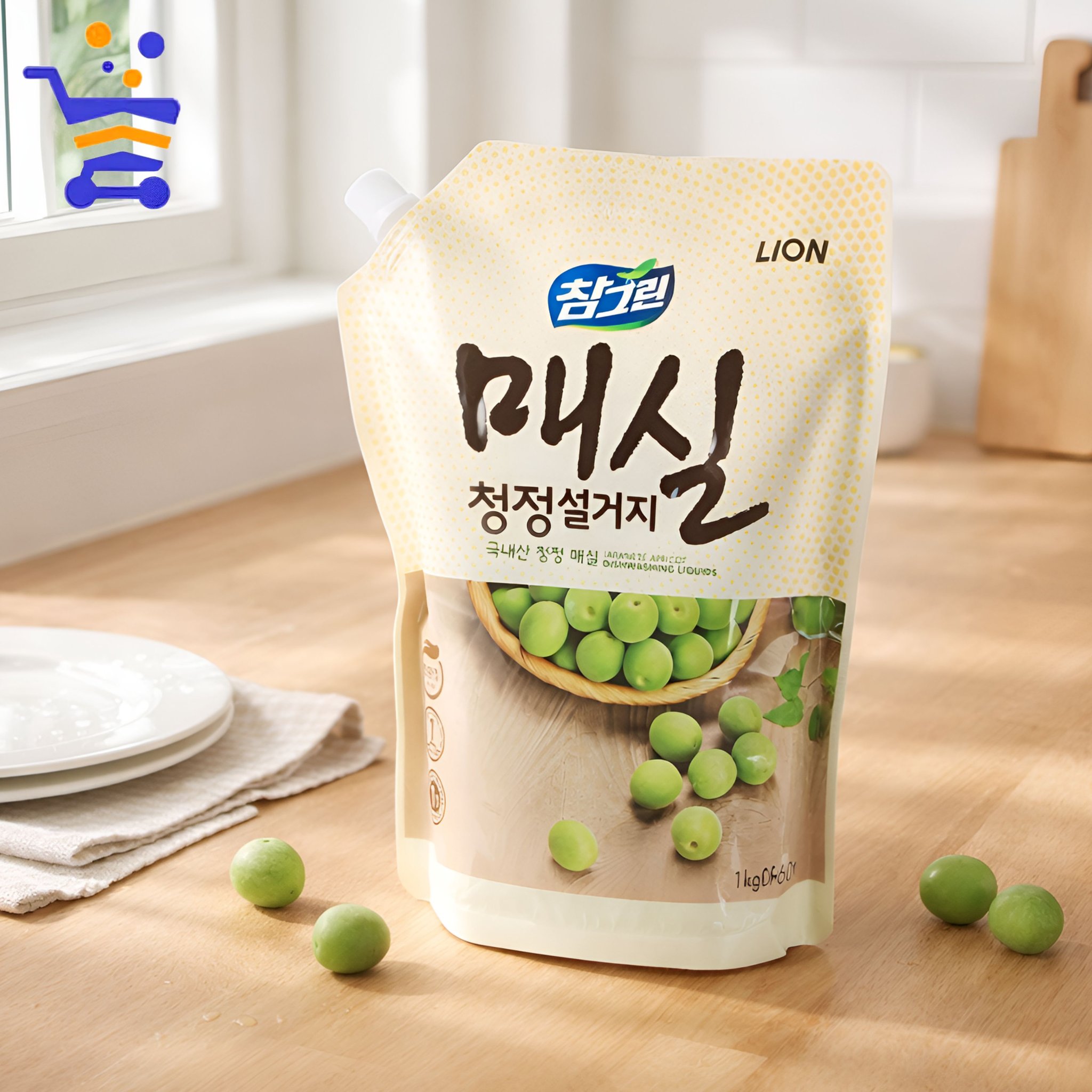 참그린 매실 주방세제 1kg 리필 야채 과일 세척 맨손 설거지 2247 상세 이미지 1